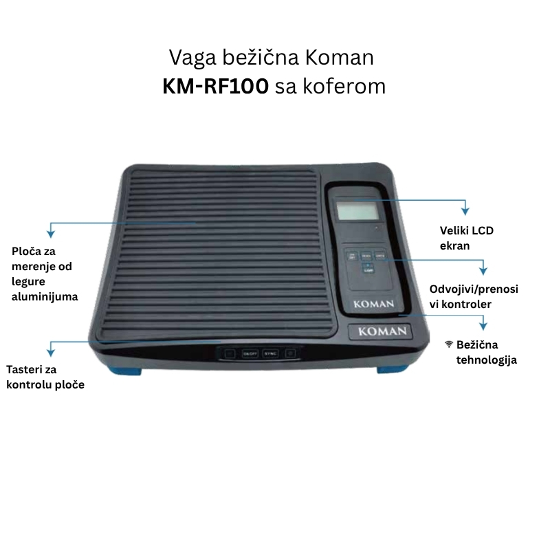 Vaga bežična Koman KM-RF100 sa koferom Vaga bežična Koman KM-RF100 sa koferom