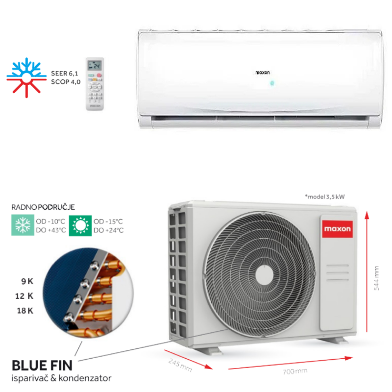 Maxon Eco wifi MXI-12HE013i Maxon Eco wifi MXI-12HE013i